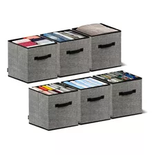 Cubos Organizadores Plegables Almacenamiento 6 Pz Redlemon Color Gris