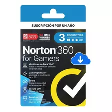 Norton 360 For Gamers 50 Gb - 2024 Antivirus 3 Disp - 1 Año