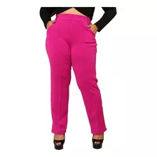 Calça Pantalona Flare Feminina Plus Size Social De Neoprene 