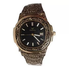 Reloj Dorado Acero Inoxidable Lujoso Anuel L-gante Exclusivo