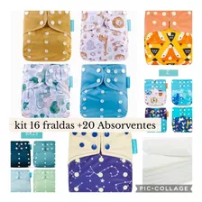 Kit Fraldas Ecológicas De Pano Happy Flute + Absorventes