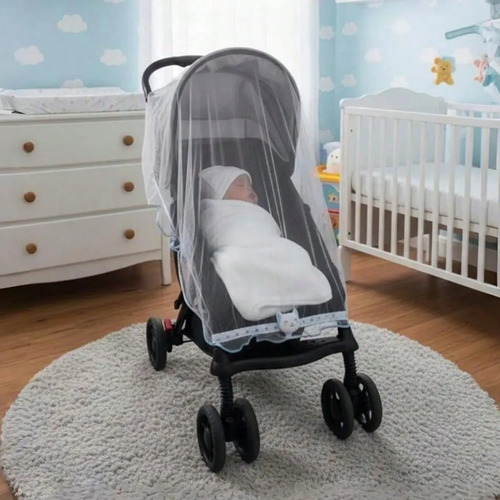Mosquiteiro Para Carrinho De Bebê Universal Diversas Cores Cor Azul
