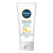 Nivea Sun Protetor Solar Facial Seco Antissinais Fps70 40ml