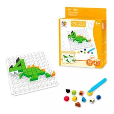 Dinosaurios Puzzle Infantil 4 En 1 C/ Bloques 3d Y 59 Piezas