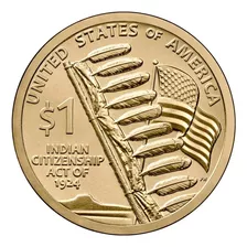 Moeda De 1 Dolar Serie Sacagawea 2024 Letra P Flor De Cunho