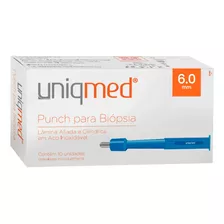 Punch Dermatologico Descartavel Uniqmed - Kit C/ 10 6,0mm