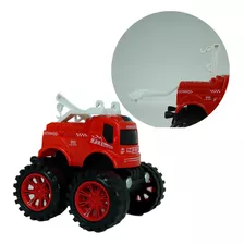 Carrinho Monster Truck Variados 4x4 Brinquedo Com Fricção Cor Bombeiro Guincho