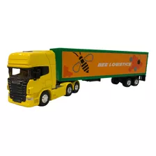 Scania R730 Container 1:64 Welly Branco