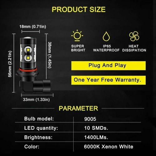 Faros Led Y Bombilla Antiniebla Para Hummer H3 2006-2010 Foto 8