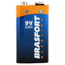 Pilha Alcalina Bateria, 9 Volts - Brasfort 6304