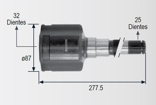 Espiga Lado Caja Der Chrysler Voyager 96-08 / Aut / Base Foto 2