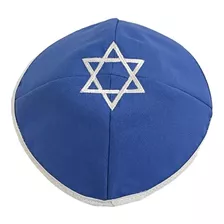Kipá Chapéu Boina Judaico Importado Estrela De Davi Bordado