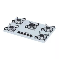 Cooktop 5 Bocas Branco Ultra Chamalux Escolha Gás Gn/glp