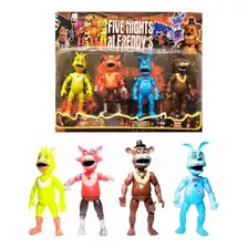 Kit 4 Bonecos Animatronics Five Nights At Freddy's Five 