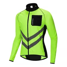 Cortavientos Reflectante Ciclismo Wosawe V Mtb Verde Limon