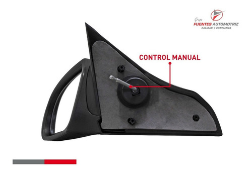 Espejo Lateral Piloto Manual Chevy Wagon De 2000 A 2003 Foto 2