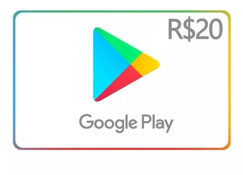 Cartão Gift Card Google Play Store 20