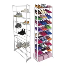 Zapatera 10 Niveles Rack Organizador Zapatos Hasta 30 Pares