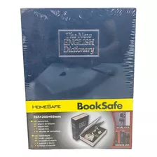 Cofre Dicionario Inglês Aço Joias Dinheiro Livro Camuflado Cor Azul