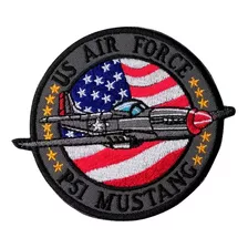 Mustanh 51 Avion Us Air Force Aplique Parche Bordado 