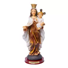 Virgen De Carmen De 8 Cm En Marmolina Italiana Firenzi