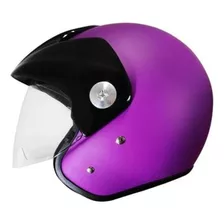 Casco Zeus 507 Op Morado Mate Visor Transparente