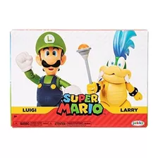 Super Mario Nintendo 4 Figura De Acción 2 Pack - Luigi Vs. 