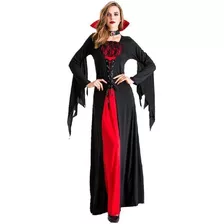 Halloween Demon Vampire Death Cosplay Vestido De Corte Retro