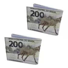 2 Carteiras 200 Reais Lobo Guará Brasil