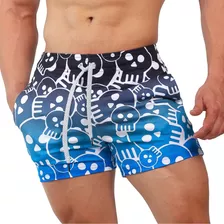 Short Corto De Licra Estampado Deportivo O Playa Fenix Fit