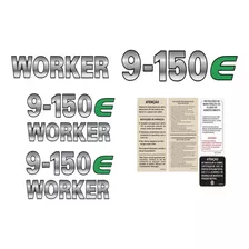 Kit Adesivos Volks 9-150e Worker Resinados + Etiquetas R809