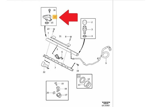 Sensor Presion Gasolina Volvo C30 S40 S60 S80 V40 V50 Xc90 Foto 7