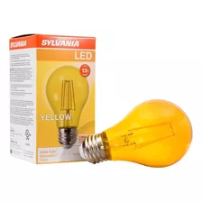 Sylvania Led Filamento De Vidrio Amarillo A19 Bombilla, Regu