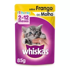 Alimento Whiskas Ao Molho Para Gato Desde Cedo Sabor Frango Ao Molho Em Saco De 85g