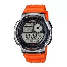 Reloj Casio Digital Ae-1000w-4bv Naranja