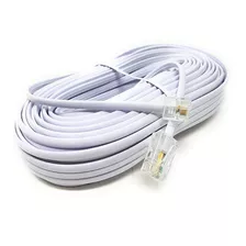 Cable Plano Linea Telefono 8mts Rj11 4 Hilos Macho Telefonic