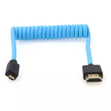 Cable En Espiral Eonvic Hdmi A Micro Hdmi Azul
