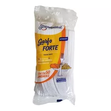 Garfo Descartável Forte Strawplast Branco Cx 500 Unid Oferta