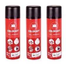 03 Tinta Spray Colorart Alta Temperatura Preto Fosco