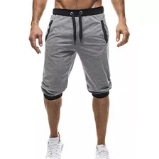 Bermuda Jogger Masculina 3/4 Moletom Mescla Estilosa