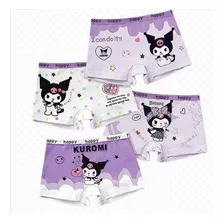 Bóxer De Algodón Para Niña Kuromi 4 Pcs