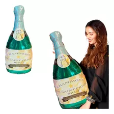 Globo Forma Champagne Botella Cotillon Decoracion 103cm