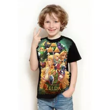 Camisa, Camiseta Legal Infantil Jogo Zelda Link Top Linda