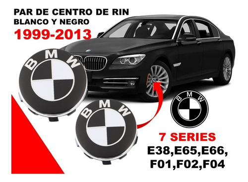 Par De Centros De Rin Bmw Serie 7 Varios Modelos 99-13 68 Mm Foto 7