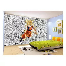 Papel De Parede Dragon Ball Goku Página Manga 10m² Dbz540