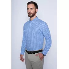 Camisa Cuadro Dublin Sm Celeste Fw2024 Ferouch