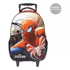 Mochila Carrinho Homem Aranha Ps4 18 Xeryus Vermelho 10970