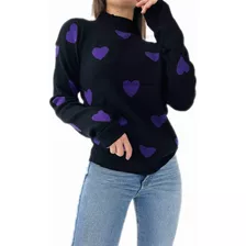 Sweater Media Polera Heart Bremer Mujer