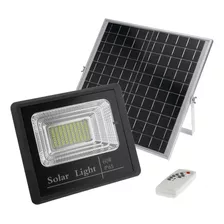 Foco Luz Led 60w C/ Panel Solar + Control Patio Jardín Bde