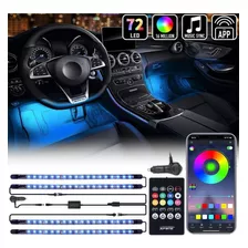 Xprite Rgb Led Car Interior Bluetooth Tiras De Luz Con Contr